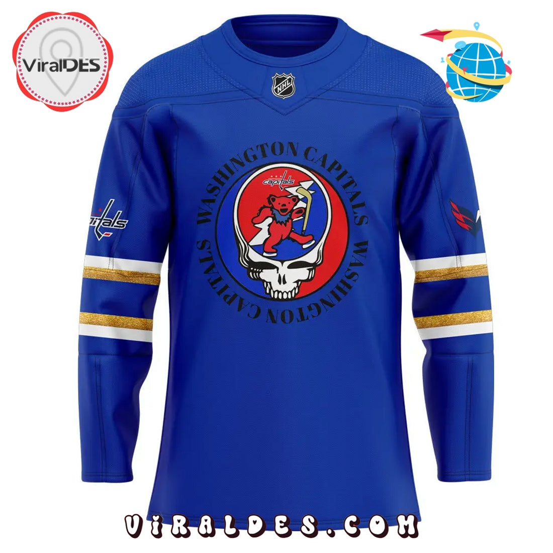 Washington Capitals Grateful Dead Night Hockey Jersey