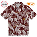 Washington Commanders Tropical Leaf Burgundy Hawaiian Shirt