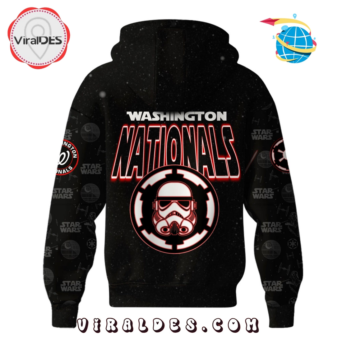 Washington Nationals MLB x Star War Night Hoodie, Jogger, Cap