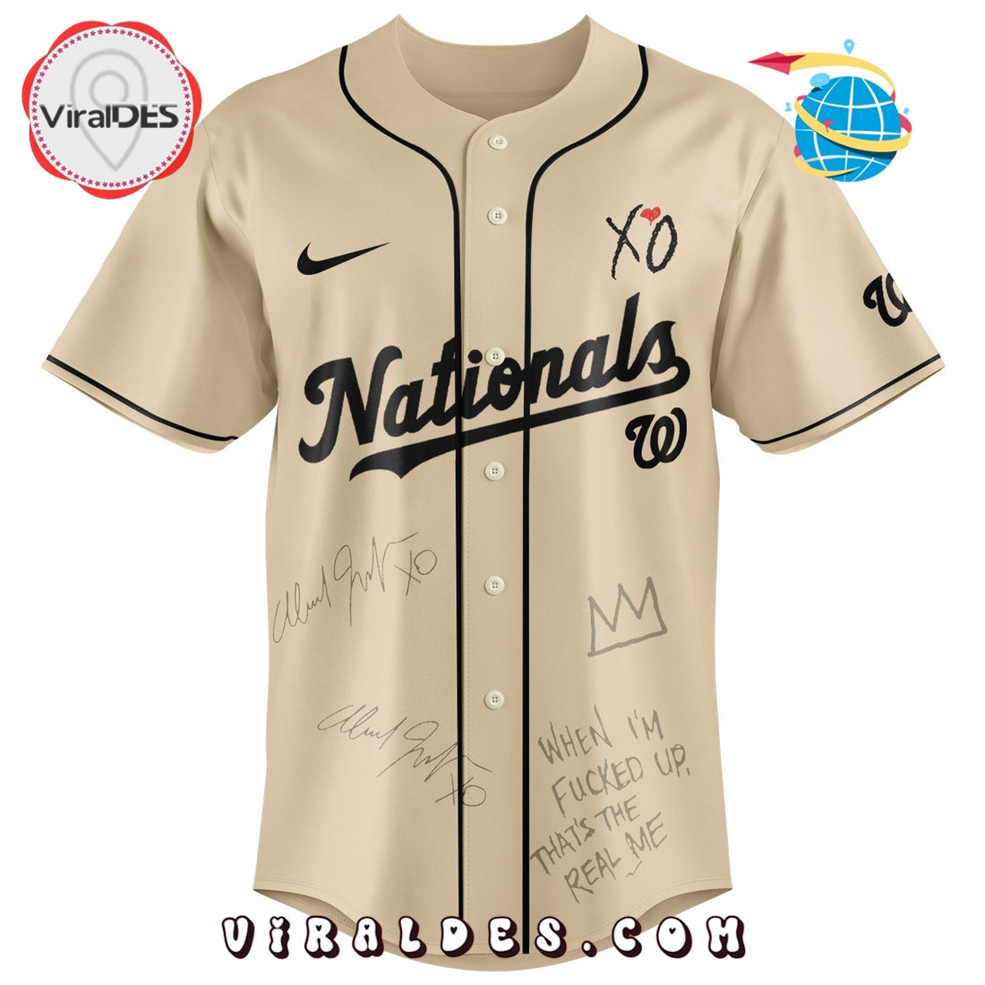 Washington Nationals x The Weeknd After Hours Til Dawn Baseball Jersey