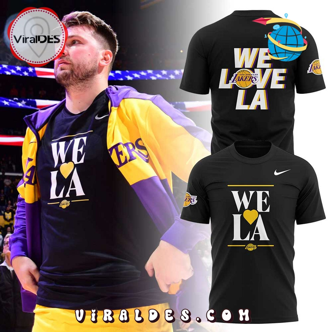We Love LA – Los Angeles Lakers Luka Doncic Hoodie