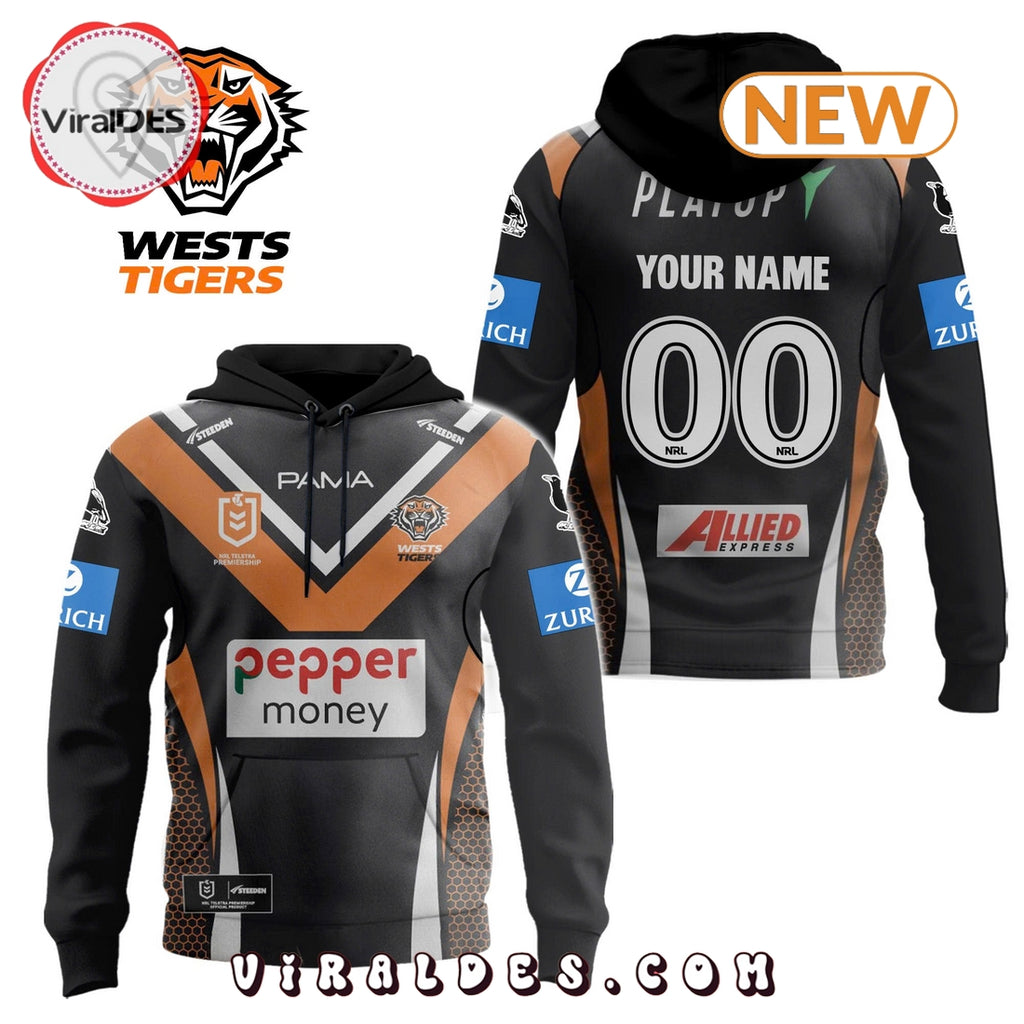 Wests Tigers 2025 Custom Limited Hoodie