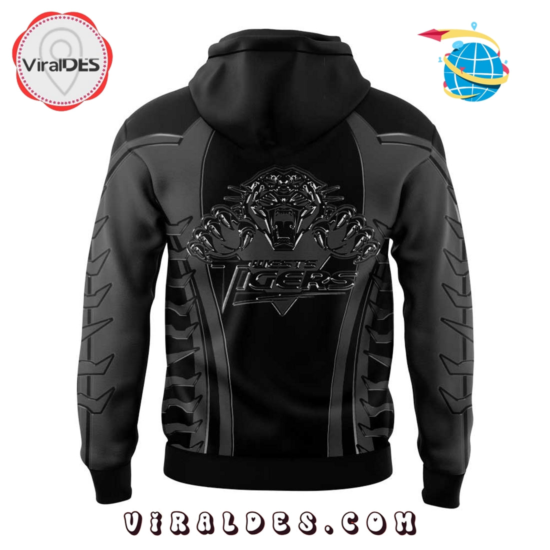 Wests Tigers Back In Black Old Logo Hoodie 2025