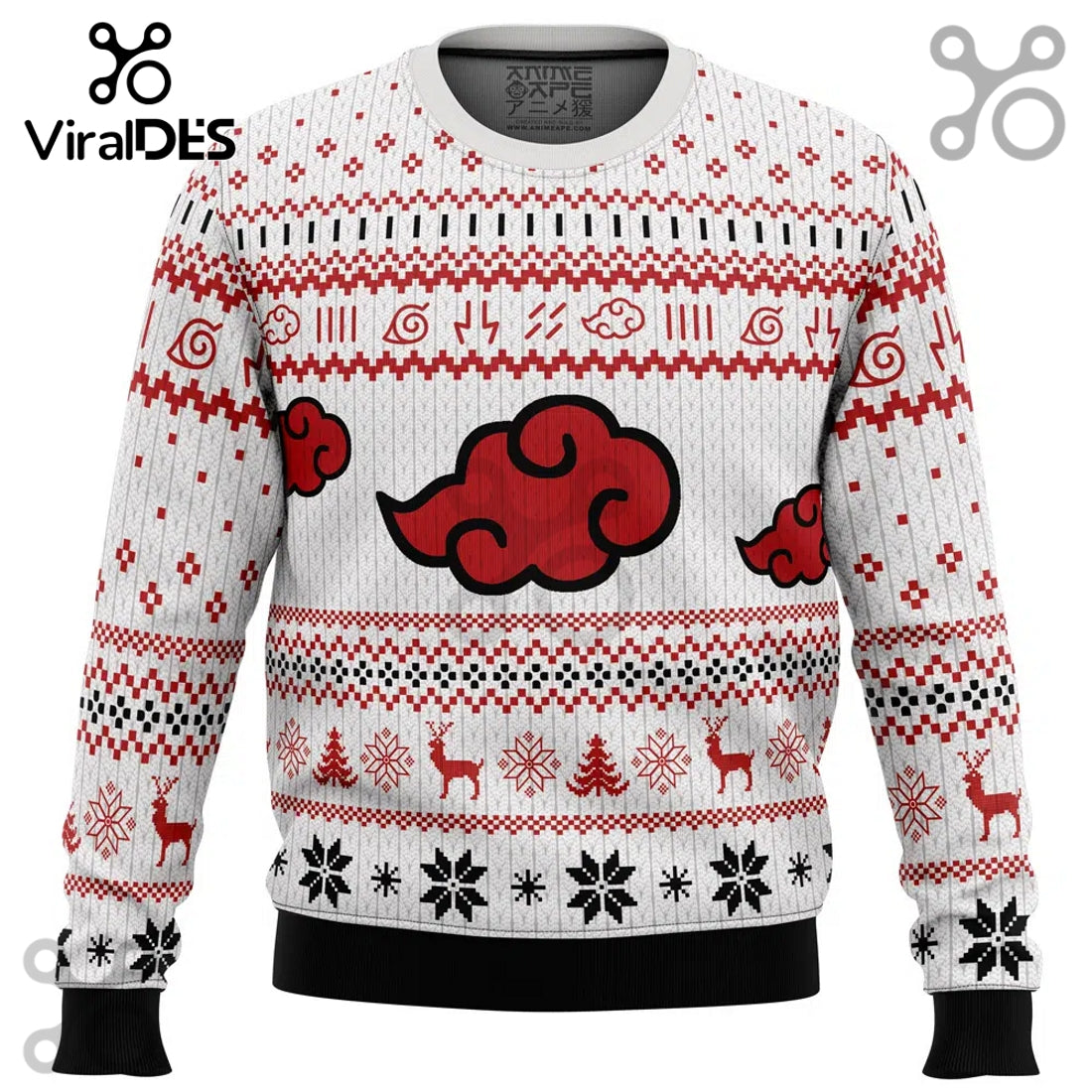 White Christmas Akatsuki Christmas Sweater