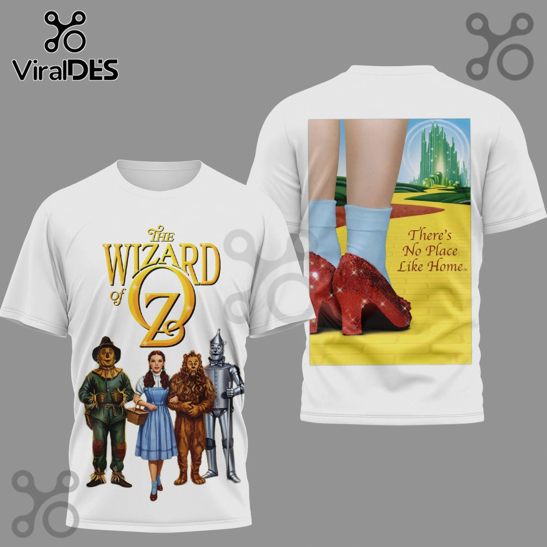 Wizard of Oz Graphic T-Shirt, Movie Scene Art, Dorothy & Friends Tee