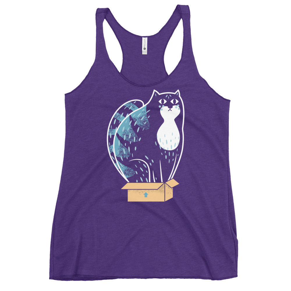 Cat In A Box Women's Racerback Tank