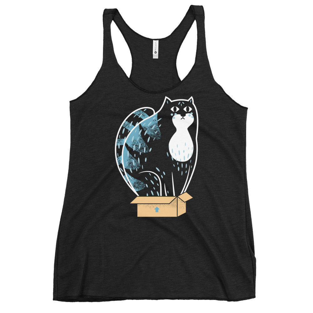 Cat In A Box Women's Racerback Tank
