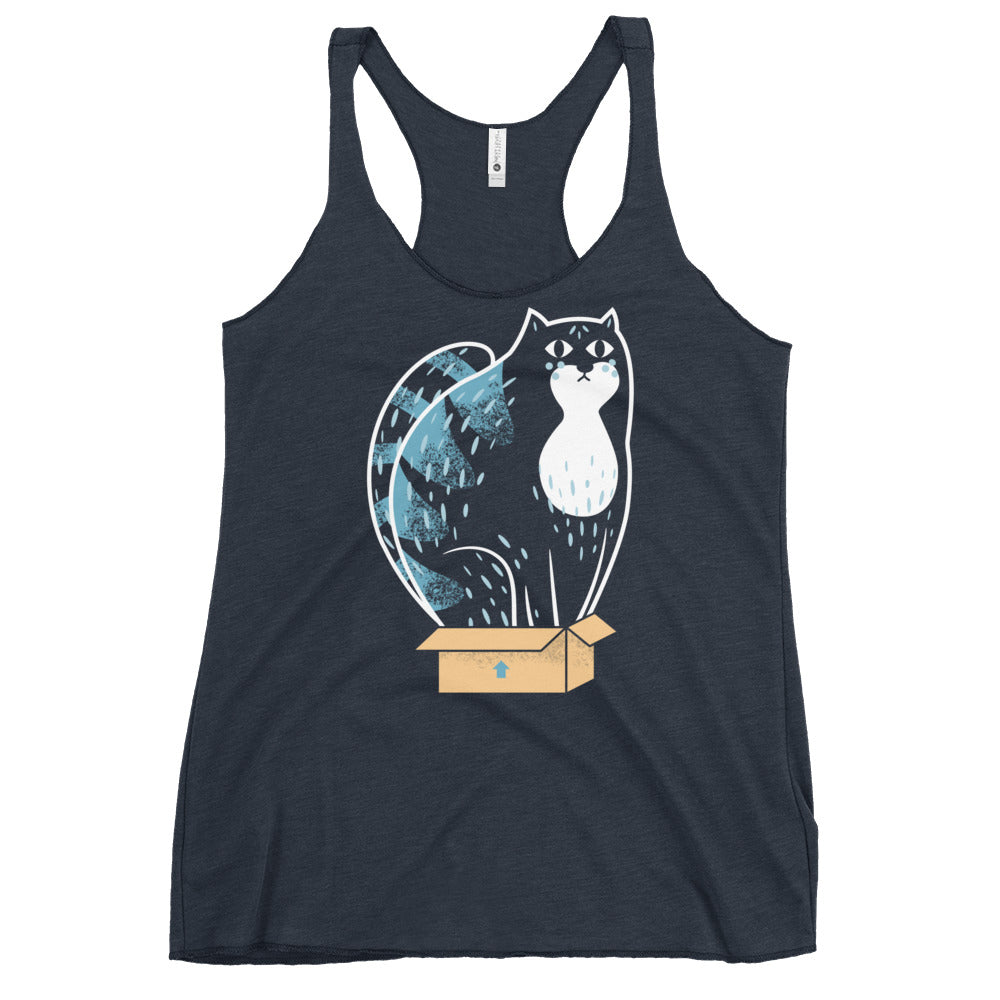 Cat In A Box Women's Racerback Tank