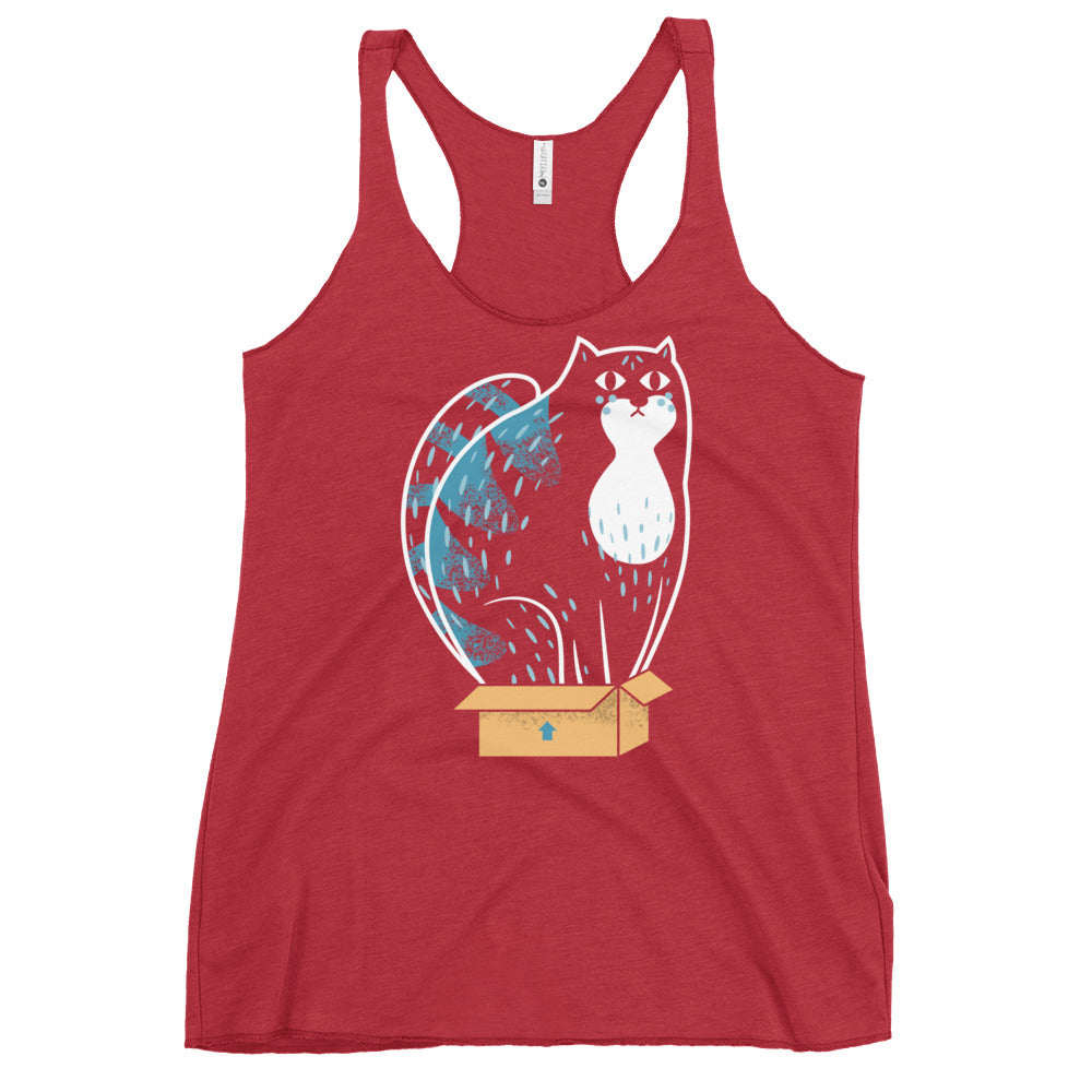 Cat In A Box Women's Racerback Tank