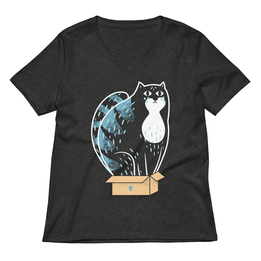 Cat In A Box Women's V-Neck Tee
