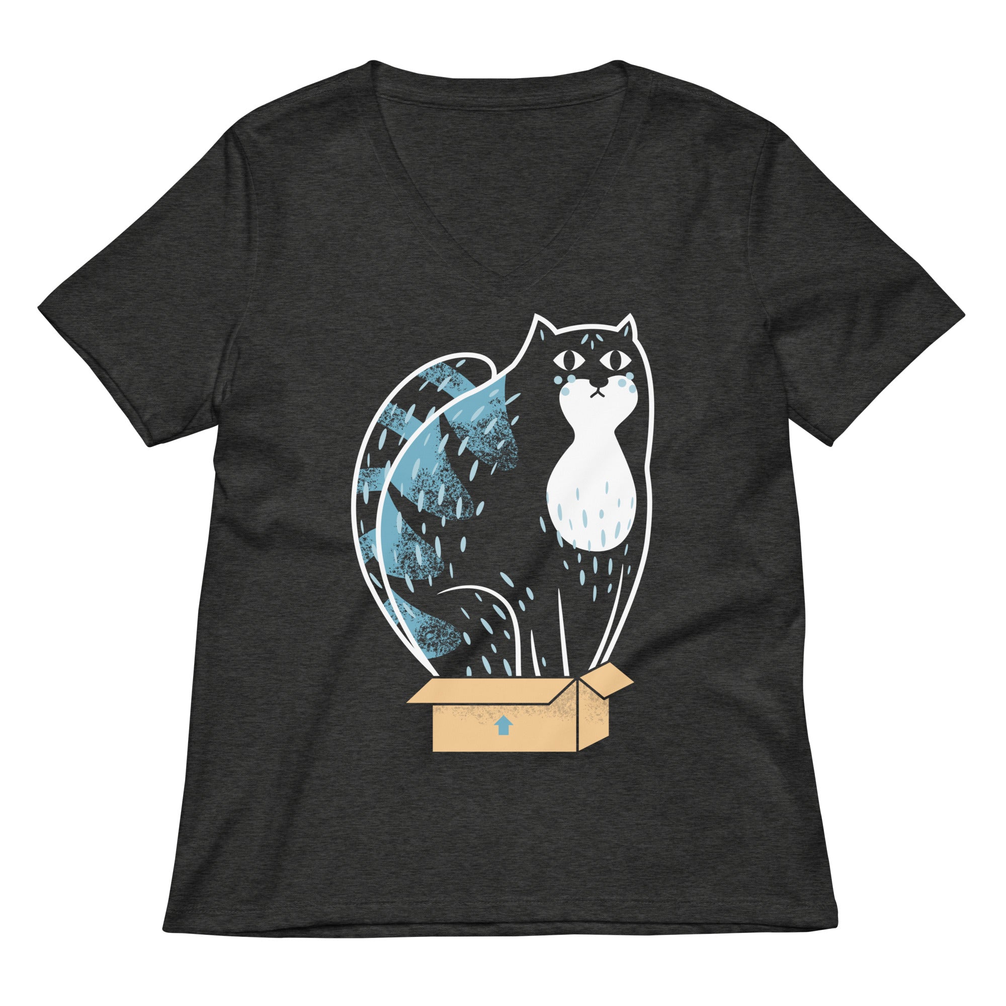 Cat In A Box Women's V-Neck Tee