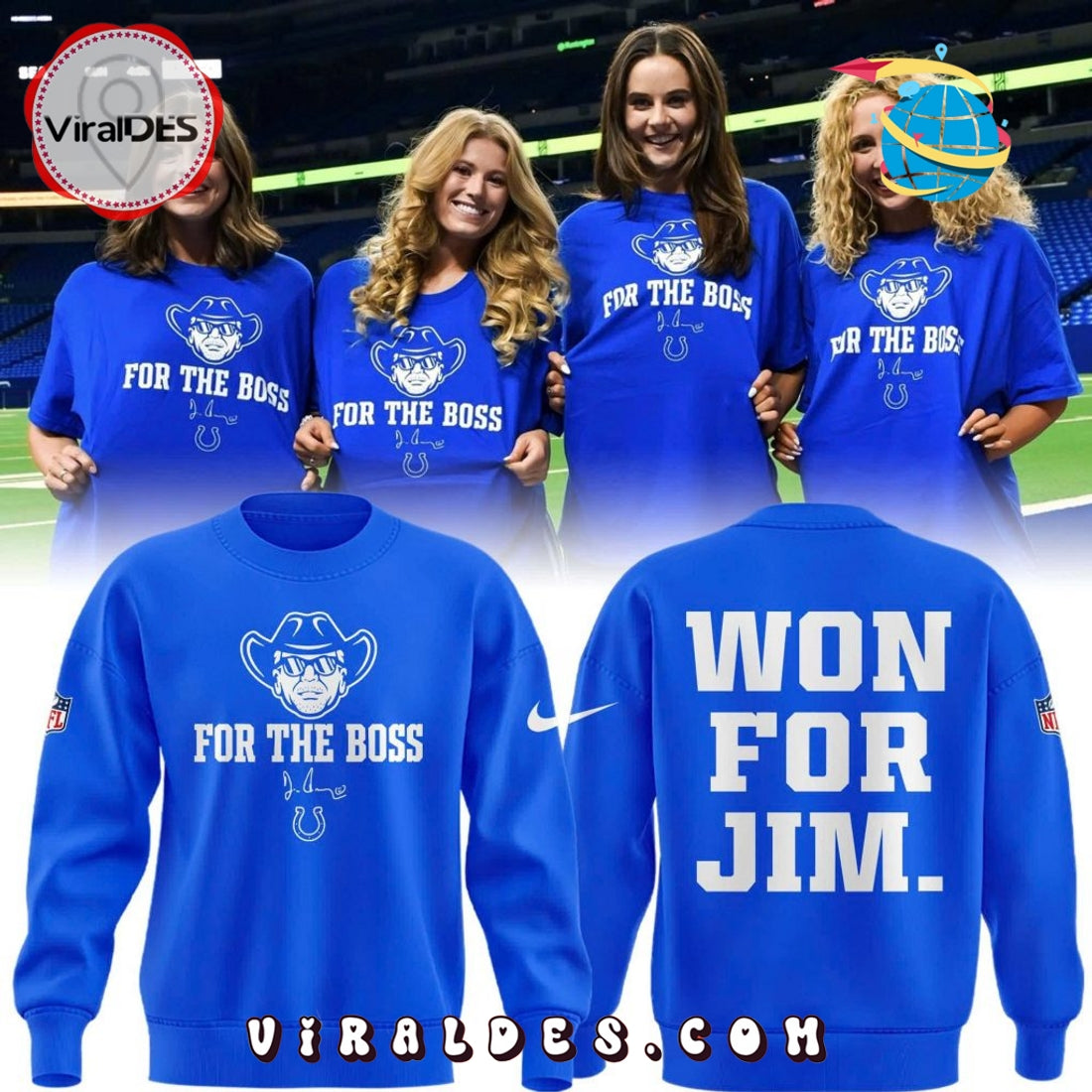 Won For Jim Indianapolis Colts For the Boss Hoodie