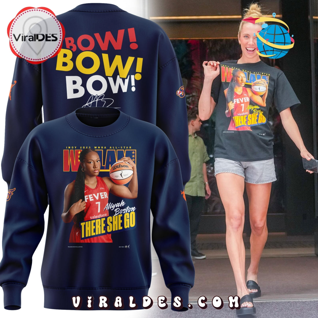 WSLAM Aliyah Boston Limited Edition Hoodie Blue