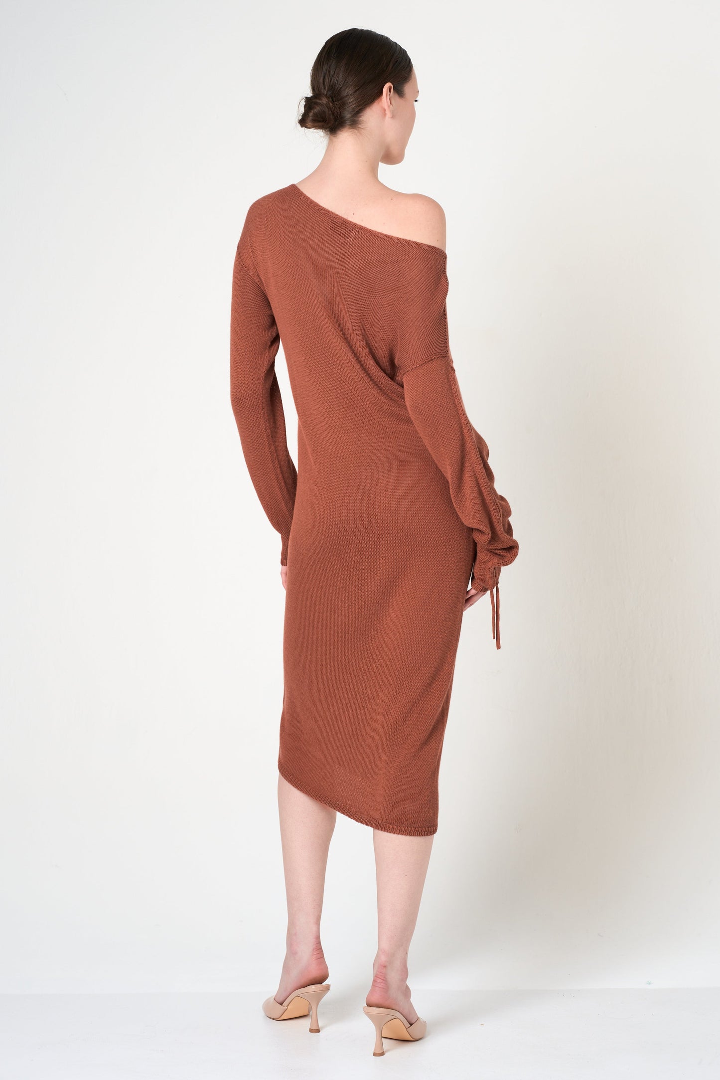 Long Sleeve Dress in Brick