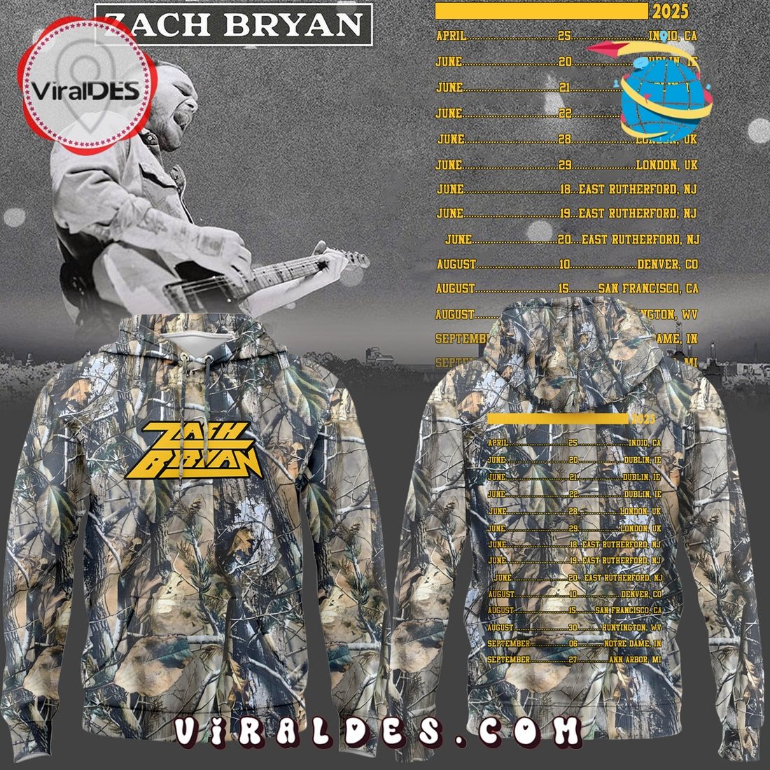 Zach Bryan Camo Limited Edition 2025 Hoodie