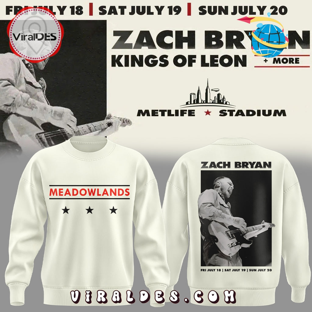 Zach Bryan Kings Of Leon 2025 Meadowlands Hoodie